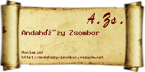 Andaházy Zsombor névjegykártya