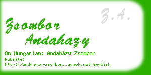 zsombor andahazy business card
